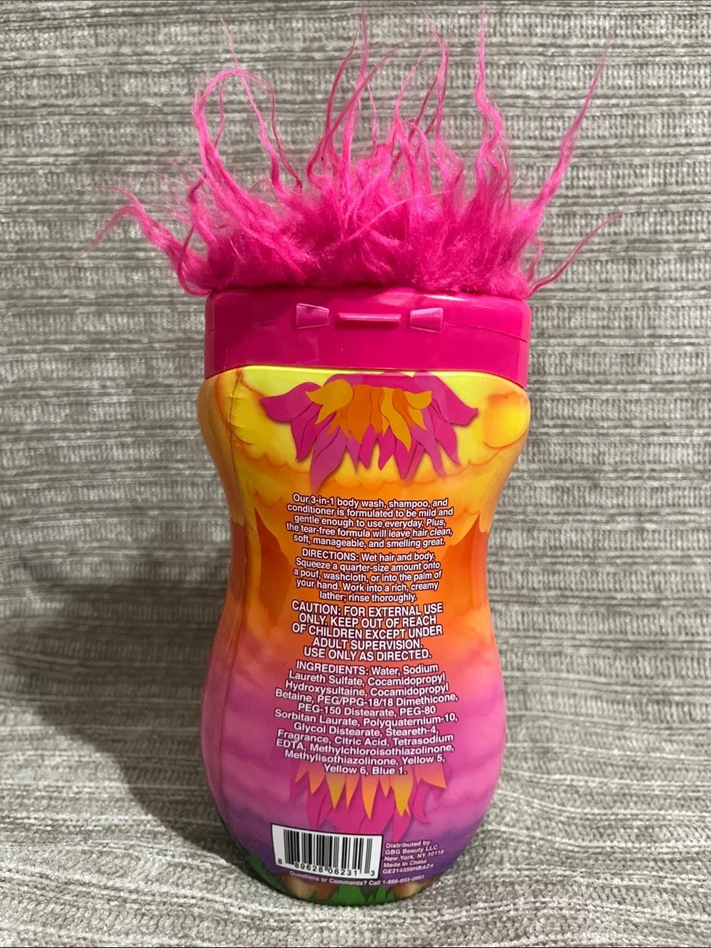 Pink” Hair” Llamacorn Kids 3-in-1 Body Wash Shampoo Conditioner Girls Tear Free